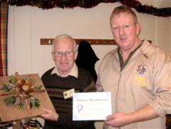 John Brocklehurst received a commended certificate from Tony Handford